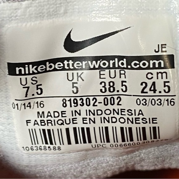 Womens 7.5 Nike Revolution 3 Athletic Shoes Gray Orange SEF1186 - Picture 8 of 8